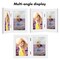 Americanflat Tri-Folding Picture Frame - Displays Two Photos at Once - Double Hinged Picture Frame - Shatter Resistant Glass - Tabletop Display Picture Frame - Black